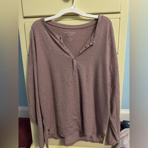 American Eagle soft and sexy plush Henley top size medium